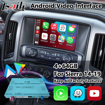 Lsailt Android Multimedia Video Interface dla GMC Sierra 1500 2500 3500 z lat 2014-2019 z systemem Intellilink i Carplay