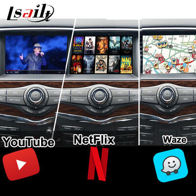 Interfejs multimedialny Nissan do Patrol Y62, Nismo, QX80 QX56 2013-2021 Ulepszenie ekranu OEM z bezprzewodowym CarPlay, Android Auto, YouTube