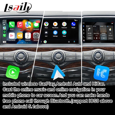 Interfejs multimedialny Nissan do Patrol Y62, Nismo, QX80 QX56 2013-2021 Ulepszenie ekranu OEM z bezprzewodowym CarPlay, Android Auto, YouTube