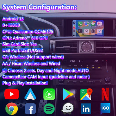 Lsailt Android Video Interface dla Lexus IS250 IS300h IS350 IS200t IS300 IS Monitor myszy 2013-2016