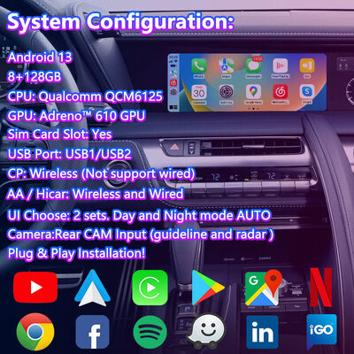 Lsailt Android Carplay Interfejs wideo Lexus dla 2017-Obecnego Lexus LC 500h 500 LC500 LC500h