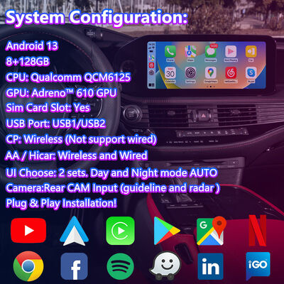 Lsailt Android Multimedia Video Interface dla 2020-Present Lexus LS 500 500h LS500