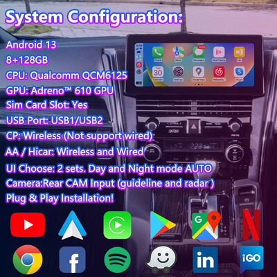 Interfejs wideo Android Lsailt do multimediów dla Lexus LM 350 LM300h LM350 z lat 2020-2023