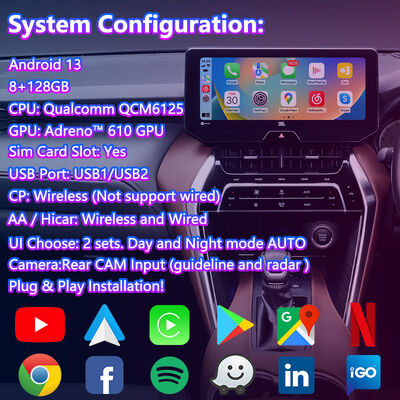 Lsailt Android Carplay Navigation Video Interface dla Toyota Harrier Venza od 2020 roku z obsługą modułu radiowego