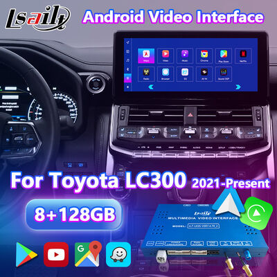 Lsailt Android Nawigacja Interfejs Carplay dla 2021-2024 Toyota Land Cruiser 300 GX-R VX-R GR GR-S Sahara ZX VX LC300