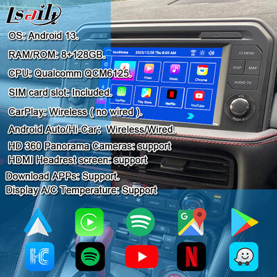 NISSAN Multimedia Interface OEM Android Upgrade dla GT-R 2017+Integrowany bezprzewodowy CarPlay, YouTube, NetFlix,Android Auto