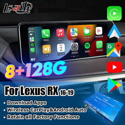 CarPlay/Android Multimedia System Interfejs wideo Lexus dla RX450H RX350 12,3 cali 2016-2021 Zintegrowany YouTube, NetFlix,Android Auto