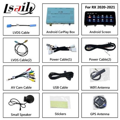 Lsailt 12,3-calowy bezprzewodowy ekran multimedialny Android Auto Carplay dla Lexus RX RX350 RX450h