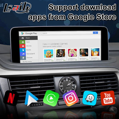 Lsailt 12,3-calowy bezprzewodowy ekran multimedialny Android Auto Carplay dla Lexus RX RX350 RX450h