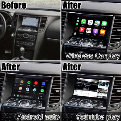 Android 13 Nawigacja Interfejs wideo samochodowy Wsparcie Waze / Youtube Dla Infiniti QX70 / FX50 FX35 FX37