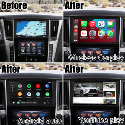 Interfejs GPS carplay, 8+128GB Android 11 interfejs skrzynki nawigacyjnej dla Infiniti Q50 / Q60
