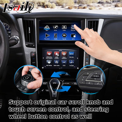Interfejs GPS carplay, 8+128GB Android 11 interfejs skrzynki nawigacyjnej dla Infiniti Q50 / Q60