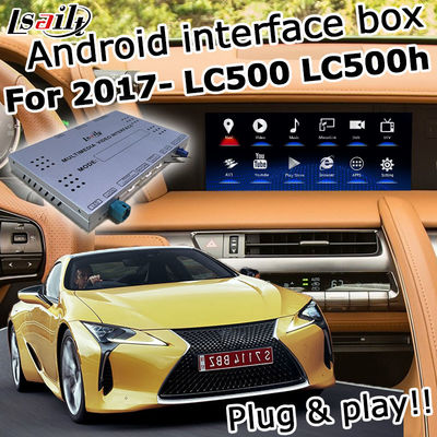 Lexus LC500 LC500h Nawigacja GPS Interfejs wideo bezprzewodowy carplay i android auto youtube Google play