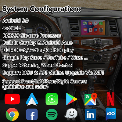Interfejs multimedialny Lsailt Android Carplay dla Infiniti QX80 QX56 QX60 QX70