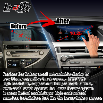 10.25-calowy ekran Lexus Android z Carplay Android Auto Lsailt dla RX350 RX450h