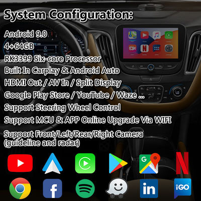 Chevrolet Malibu Android Carplay Interfejs multimedialny z bezprzewodową nawigacją Android