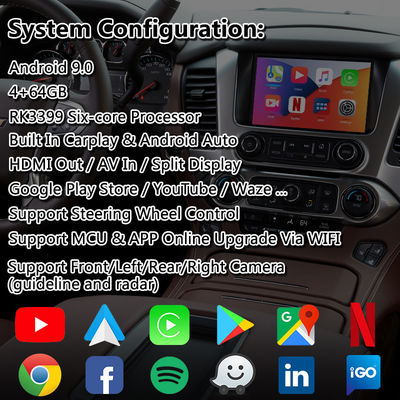 Interfejs multimedialny wideo Lsailt Android Carplay do Chevrolet Suburban