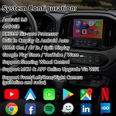 Interfejs wideo Lsailt Android Carplay do systemu Chevrolet Colorado Mylink