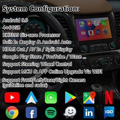 Interfejs multimedialny Lsailt Android dla systemu Mylink Chevrolet Impala Tahoe Camaro