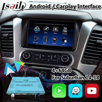Interfejs multimedialny Lsailt Android Auto Carplay dla chevroleta podmiejskiego GMC Tahoe