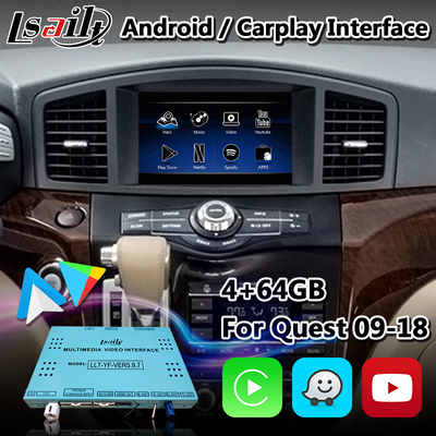 Interfejs Lsailt Android Carplay dla Nissana Quest E52 z bezprzewodowym systemem Android Auto