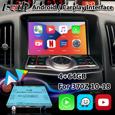 Interfejs Lsailt Android Carplay dla Nissana 370Z z bezprzewodowym Androidem Auto Youtube Waze