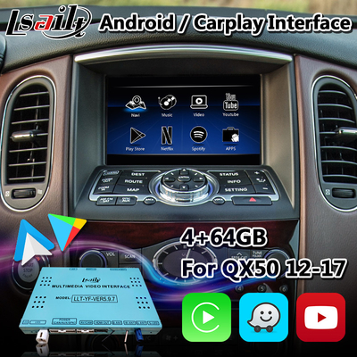 Lsailt Infiniti Carplay Box, interfejs nawigacji GPS Android dla QX50 z bezprzewodowym androidem auto
