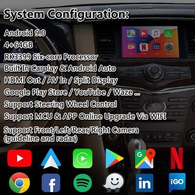Lsailt bezprzewodowy interfejs Carplay Android Carplay dla Infiniti QX56 2010-2013 rok