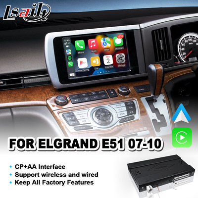 Lsailt Carplay Android Auto Interfejs wideo dla Nissan Elgrand E51 Series 3 2007-2010