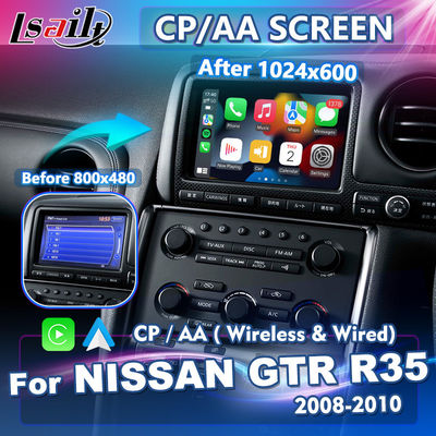 Lsailt 7 cali bezprzewodowy ekran Carplay Android Auto HD dla Nissan GTR R35 GT-R JDM 2008-2010