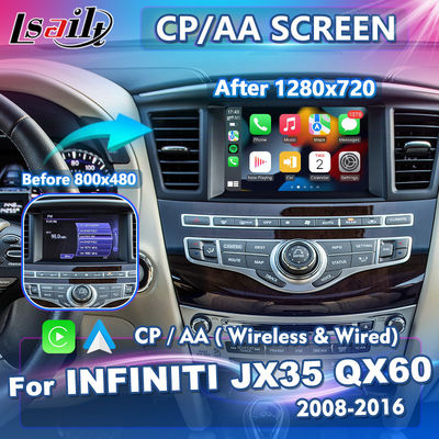 Infiniti JX35 QX60 8-calowy bezprzewodowy ekran wymiany Carplay Android Auto HD