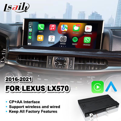 Bezprzewodowy interfejs Android Auto Carplay do Lexus LX 570 LX450D LX570 z lat 2016-2021