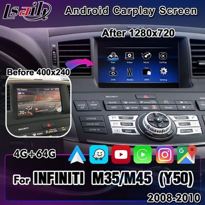 Lsailt 8 Cal HD Android Carplay ekran dla Infiniti serii M 2008-2013 z wyświetlaczem multimedialnym M25 M30d M37 M56 M35h